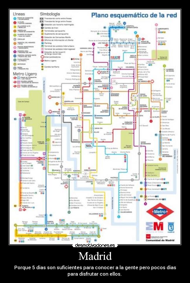 Madrid - Porque 5 dias son suficientes para conocer a la gente pero pocos dias
para disfrutar con ellos.