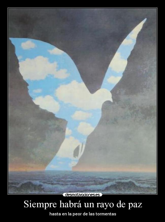 carteles paz rayo tormenta surrealismo faure rene magritte desmotivaciones