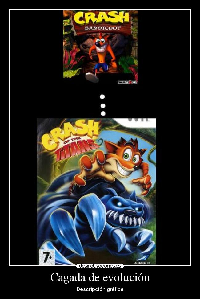 carteles crash bandicoot evolucion desmotivaciones
