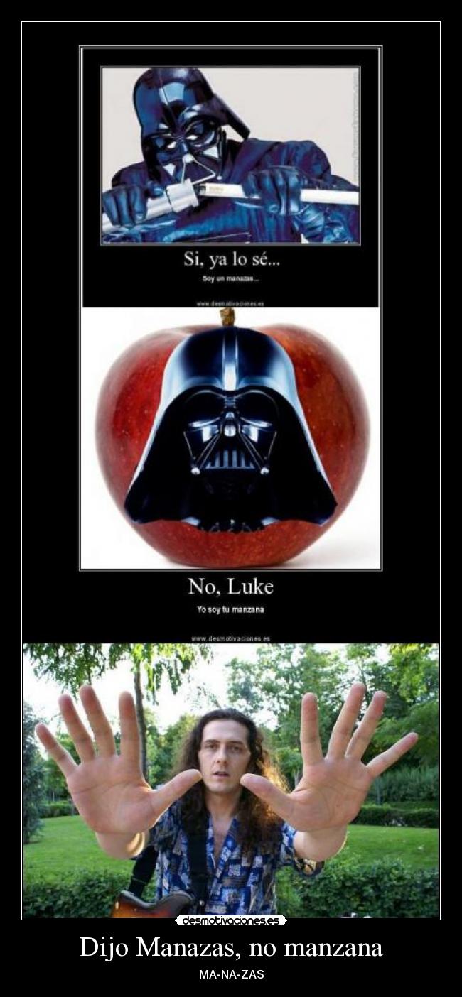 carteles manazas manzana desmotivaciones