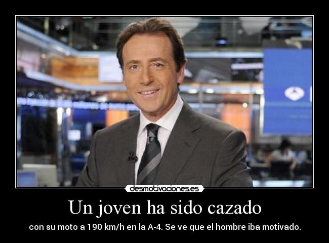 Un joven ha sido cazado - con su moto a 190 km/h en la A-4. Se ve que el hombre iba motivado.