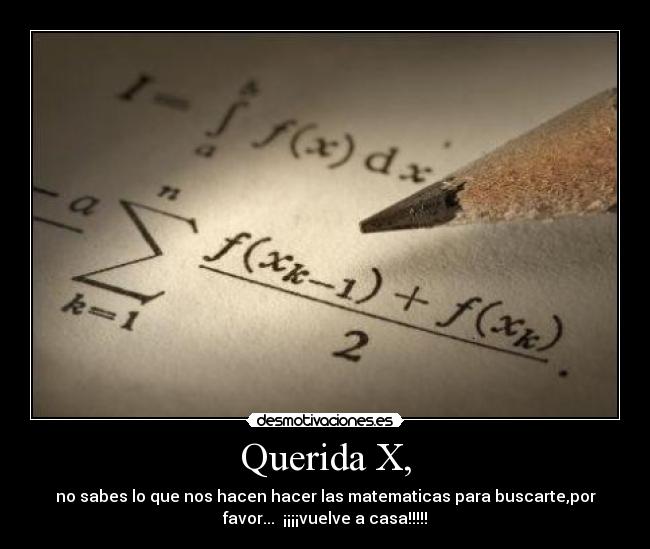 Querida X, -