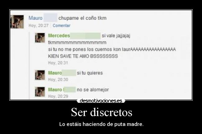 Ser discretos - 