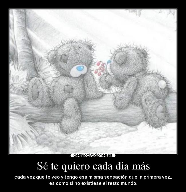 Sé te quiero cada día más -