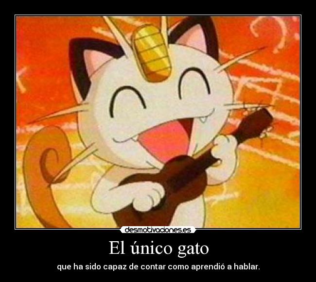 El único gato - que ha sido capaz de contar como aprendió a hablar.