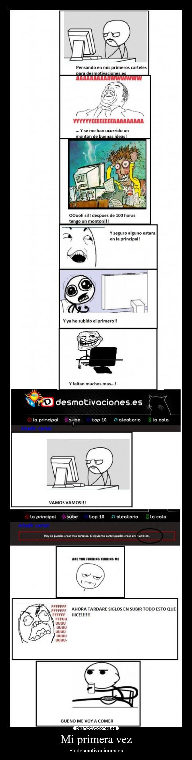 Mi primera vez - En desmotivaciones.es