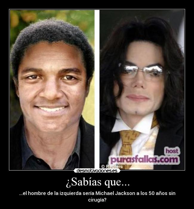 ¿Sabías que... - ...el hombre de la izquierda sería Michael Jackson a los 50 años sin cirugía?