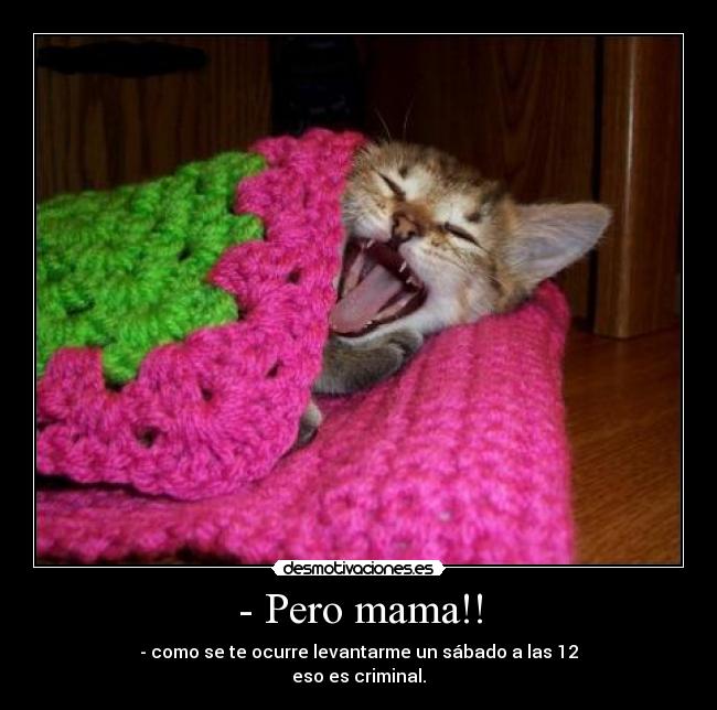 - Pero mama!! -