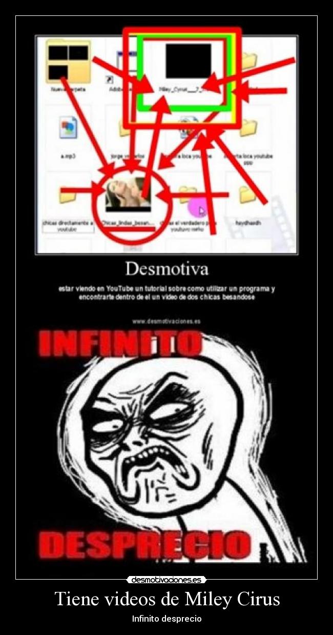 Tiene videos de Miley Cirus - Infinito desprecio