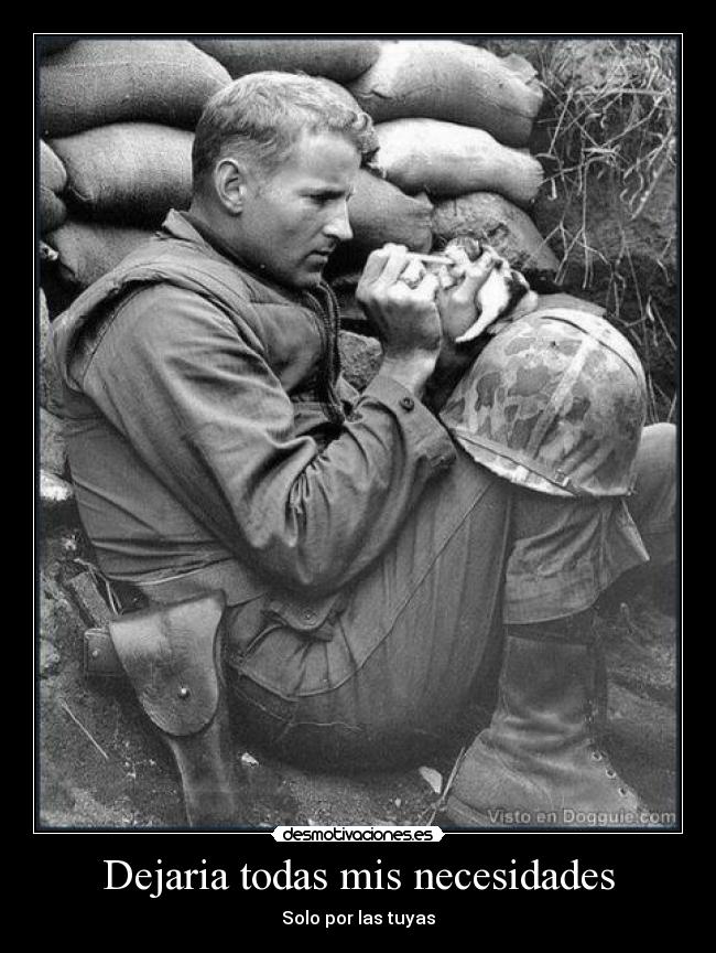 Dejaria todas mis necesidades -