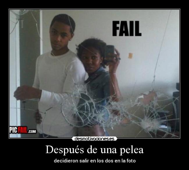 Después de una pelea - decidieron salir en los dos en la foto