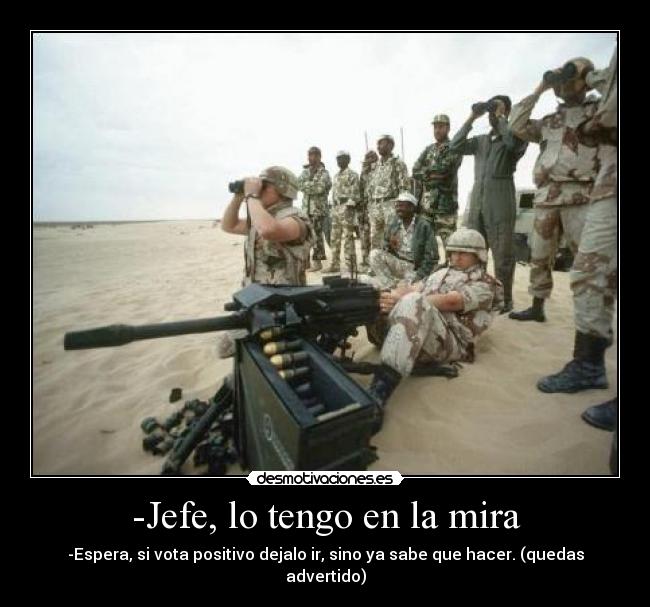 -Jefe, lo tengo en la mira -