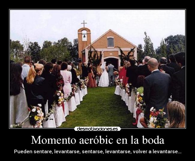 Momento aeróbic en la boda -