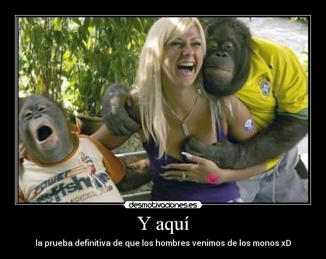 Y aquí - la prueba definitiva de que los hombres venimos de los monos xD