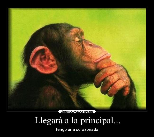 Llegará a la principal... -