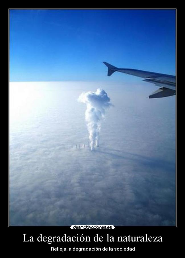 La degradación de la naturaleza - Refleja la degradación de la sociedad