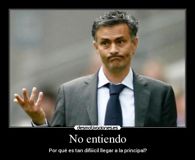 No entiendo -