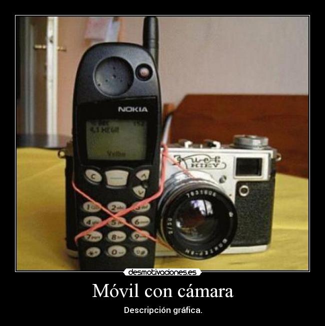 Móvil con cámara - Descripción gráfica.