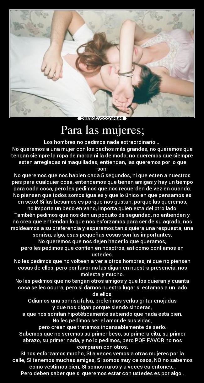 Para las mujeres; - 
