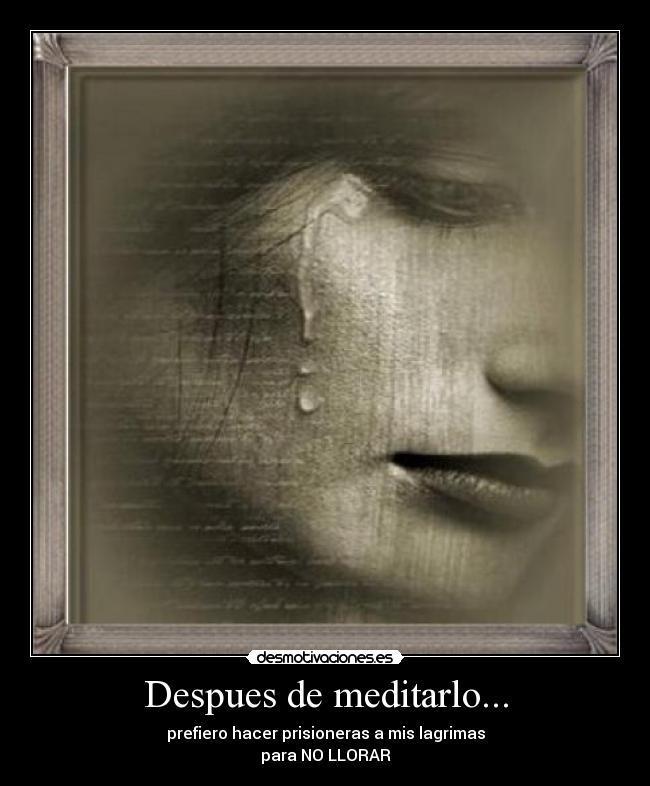 Despues de meditarlo... -