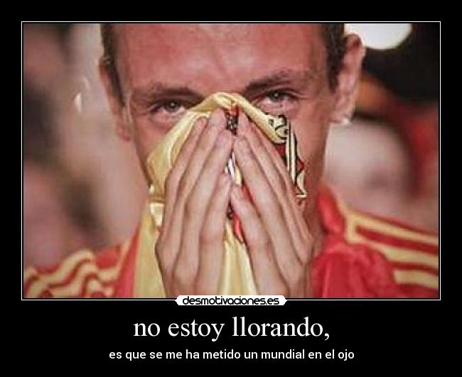 no estoy llorando, -