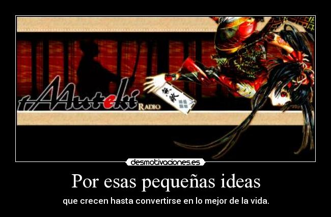 carteles ideas muteki radio musica otaku anime desmotivaciones