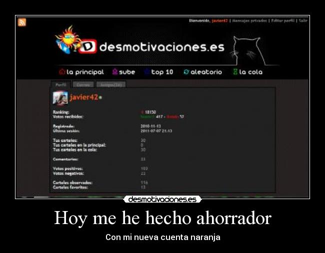 Hoy me he hecho ahorrador -