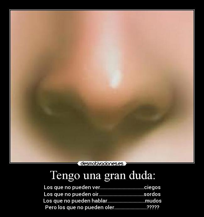 Tengo una gran duda: -