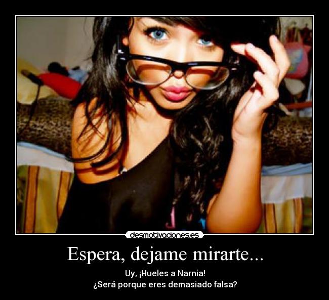 Espera, dejame mirarte... -