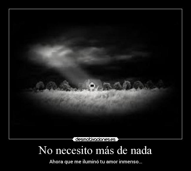 No necesito más de nada - 