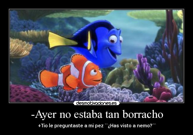 -Ayer no estaba tan borracho -