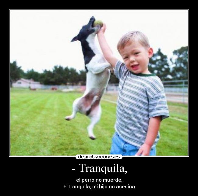- Tranquila, -