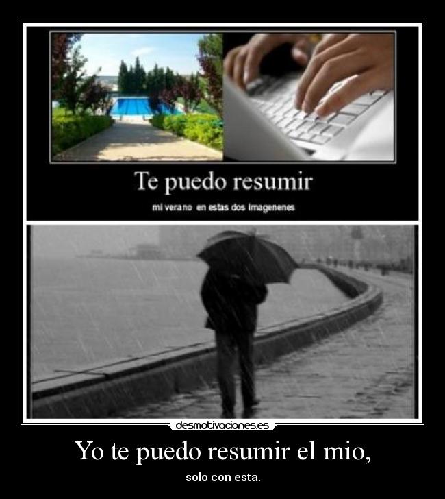 Yo te puedo resumir el mio, -