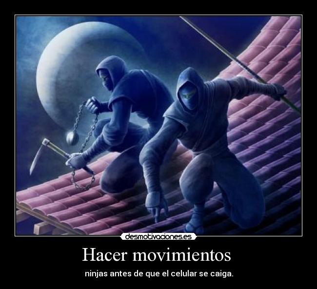 carteles hacer movimientos ninjas desmotivaciones