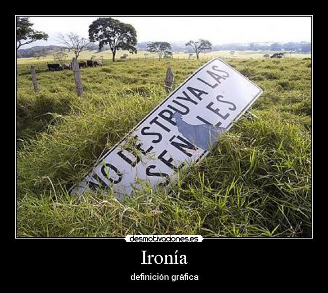 Ironía - definición gráfica