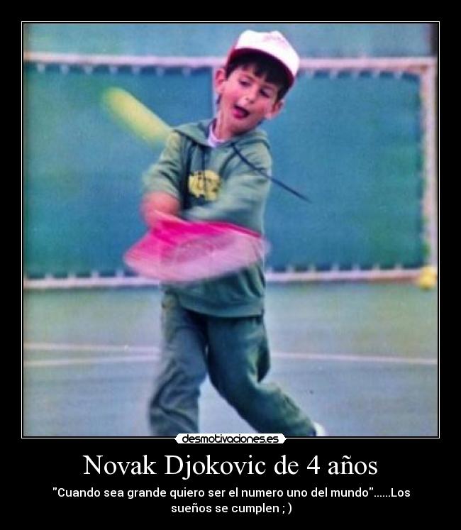 Novak Djokovic de 4 años -