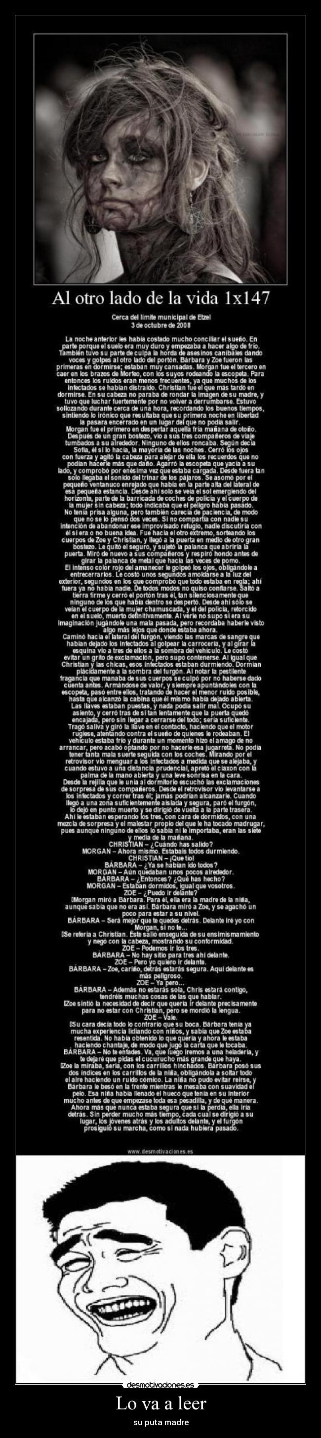 Lo va a leer - su puta madre