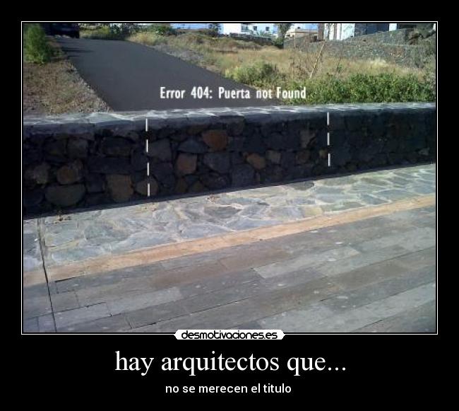 hay arquitectos que... - 