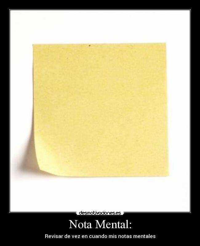 Nota Mental: - 