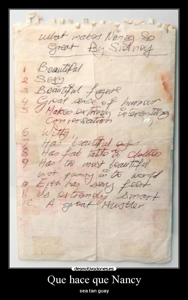 Que hace que Nancy - 