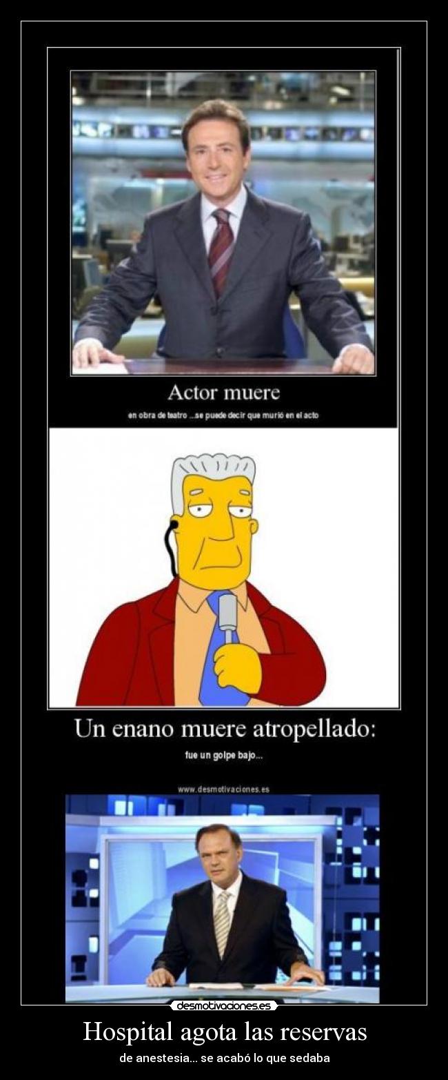 Hospital agota las reservas - de anestesia... se acabó lo que sedaba