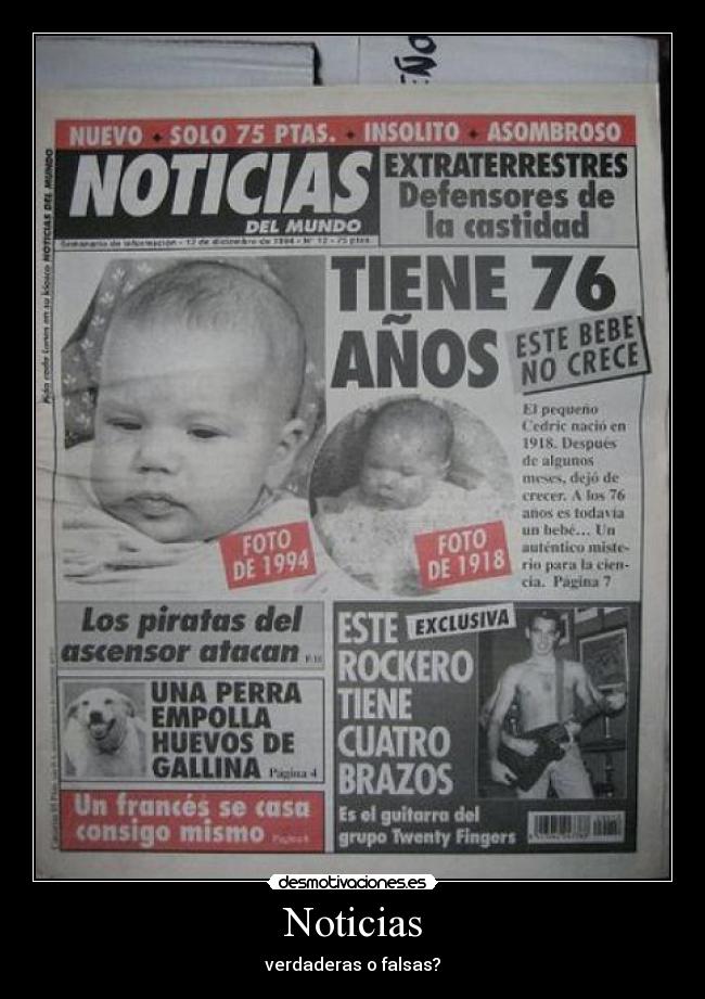 Noticias - verdaderas o falsas?