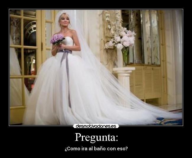 Pregunta: - ¿Como ira al baño con eso?