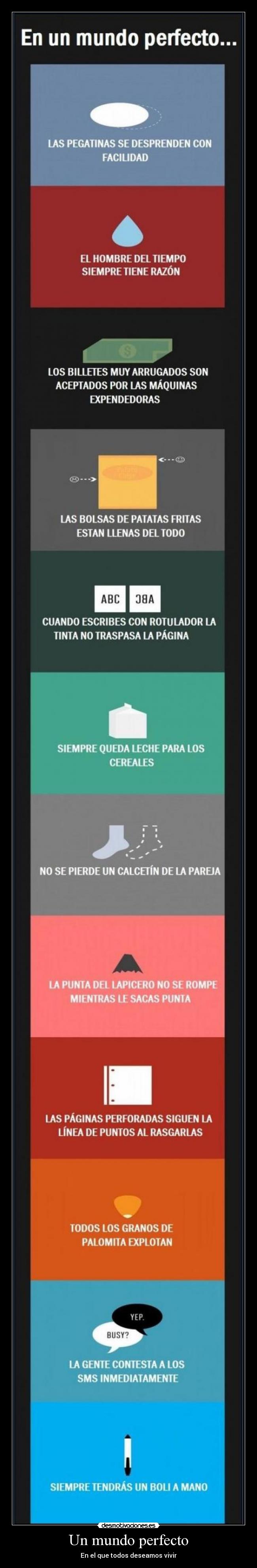 Un mundo perfecto - En el que todos deseamos vivir