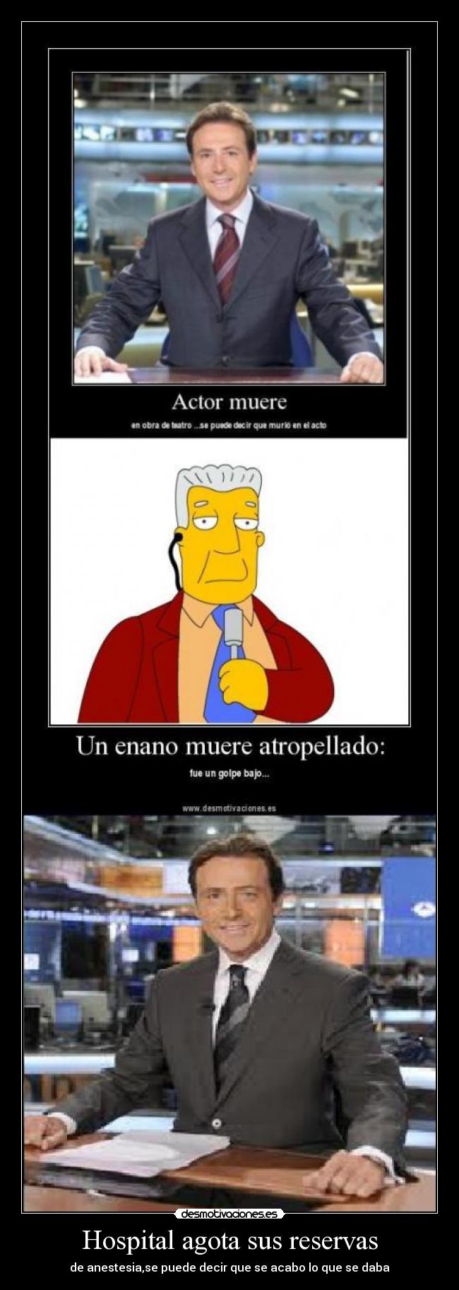 Hospital agota sus reservas - de anestesia,se puede decir que se acabo lo que se daba