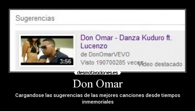 Don Omar - Cargandose las sugerencias de las mejores canciones desde tiempos inmemoriales