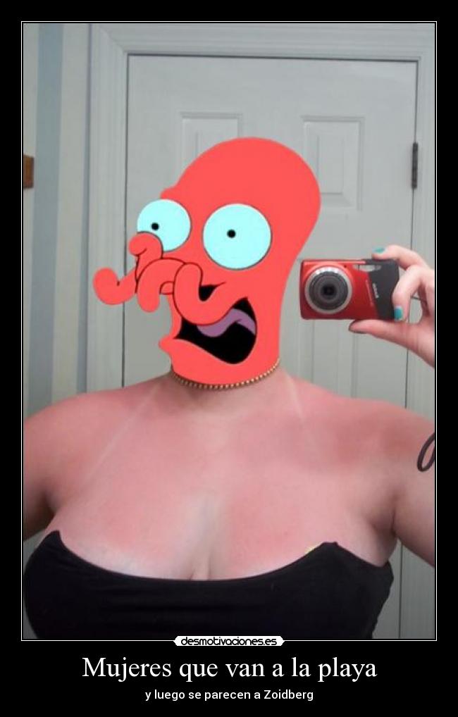 Mujeres que van a la playa - y luego se parecen a Zoidberg