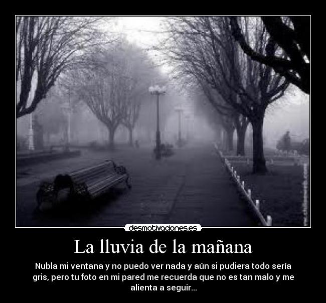 La lluvia de la mañana -