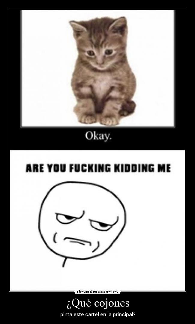 ¿Qué cojones -