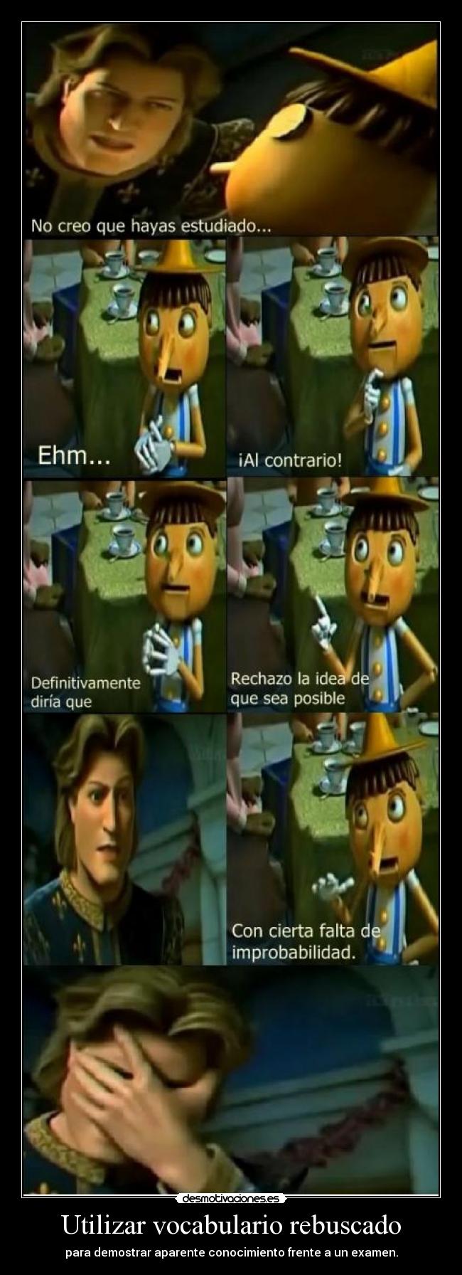 Utilizar vocabulario rebuscado -